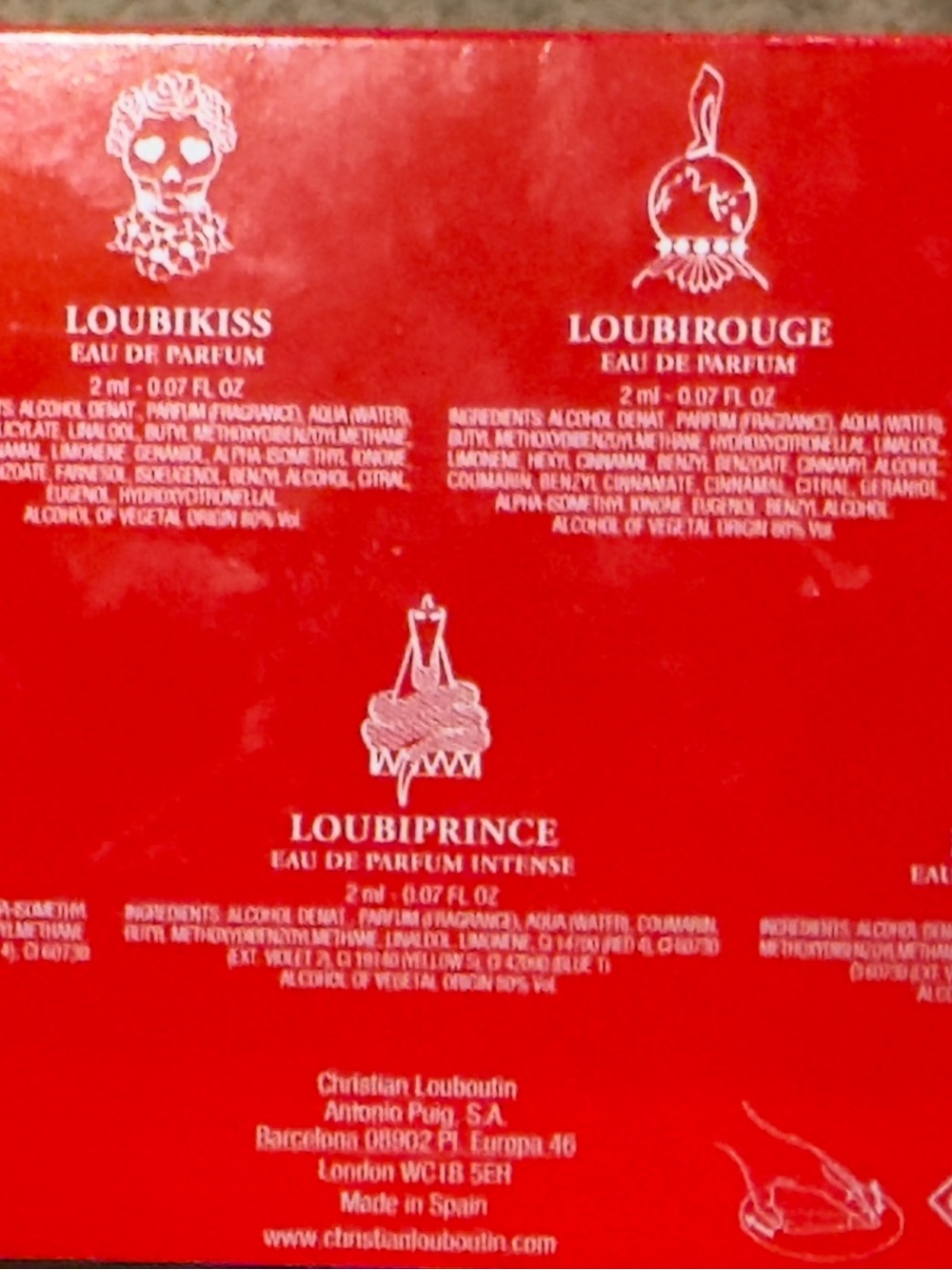 Christian Louboutin Red Lid with Black Base and Silver Logo - Picture 3 of 6
